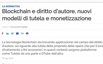 IL DIRITTO D’AUTORE E LA BLOCKCHAIN IL DIRITTO D’AUTORE E LA BLOCKCHAIN